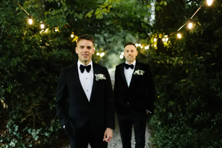 Diarmaid and Donnacha during their ceremony at Ballykealey House